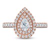 Thumbnail Image 2 of Vera Wang WISH Diamond Engagement Ring 1-1/5 ct tw Pear/Round 14K Rose Gold