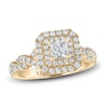Thumbnail Image 0 of Vera Wang WISH Diamond Engagement Ring 1 ct tw Princess/Round 14K Yellow Gold