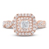 Thumbnail Image 2 of Vera Wang WISH Diamond Engagement Ring 1 ct tw Princess/Round 14K Rose Gold