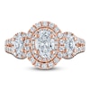 Thumbnail Image 2 of Vera Wang WISH Diamond 3-Stone Engagement Ring 1-1/2 ct tw Oval/Round 14K Rose Gold