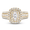 Thumbnail Image 2 of Vera Wang WISH Diamond Engagement Ring 1-3/8 ct tw Oval/Round 14K Yellow Gold
