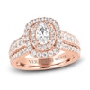 Thumbnail Image 0 of Vera Wang WISH Diamond Engagement Ring 1-3/8 ct tw Oval/Round 14K Rose Gold