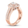 Thumbnail Image 1 of Vera Wang WISH Diamond Engagement Ring 1-3/8 ct tw Oval/Round 14K Rose Gold
