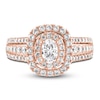 Thumbnail Image 2 of Vera Wang WISH Diamond Engagement Ring 1-3/8 ct tw Oval/Round 14K Rose Gold