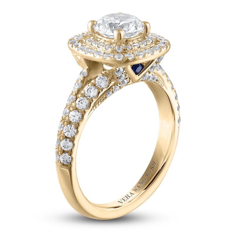 Vera Wang WISH Diamond Engagement Ring 1-1/2 ct tw Round 14K Yellow Gold