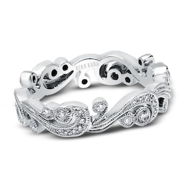 Kirk Kara Diamond Milgrain Wedding Band 1/5 ct tw Round Platinum