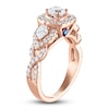 Thumbnail Image 1 of Vera Wang WISH Diamond Engagement Ring 1-3/8 ct tw Pear/Round 14K Rose Gold