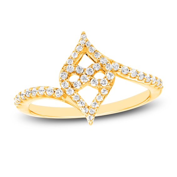 Diamond Ring 14 ct tw Round 10K Yellow Gold