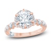 Pnina Tornai Lab-Created Diamond Engagement Ring 2-7/8 ct tw Round 14K Rose Gold