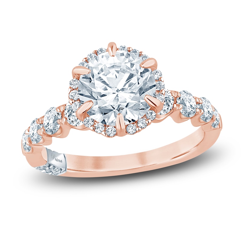Main Image 1 of Pnina Tornai Lab-Grown Diamond Engagement Ring 2-7/8 ct tw Round 14K Rose Gold
