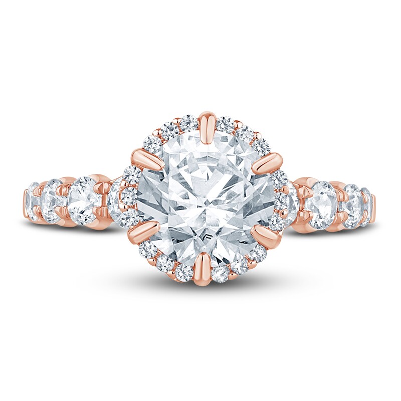 Main Image 3 of Pnina Tornai Lab-Grown Diamond Engagement Ring 2-7/8 ct tw Round 14K Rose Gold
