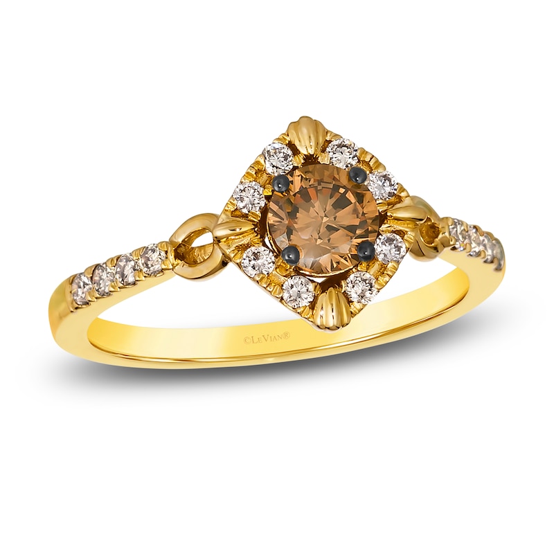 Main Image 1 of Le Vian Diamond Ring 5/8 ct tw Round 14K Honey Gold