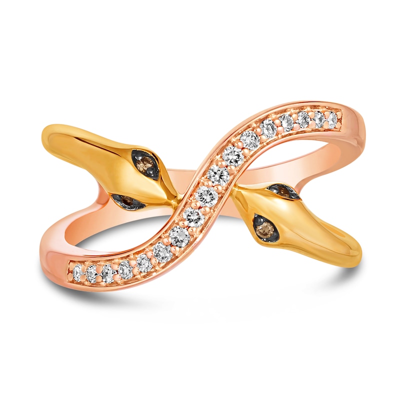 Main Image 2 of Le Vian Diamond Snake Ring 1/5 ct tw Round 14K Two-Tone Gold