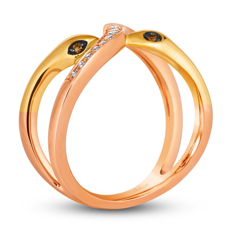 Main Image 3 of Le Vian Diamond Snake Ring 1/5 ct tw Round 14K Two-Tone Gold