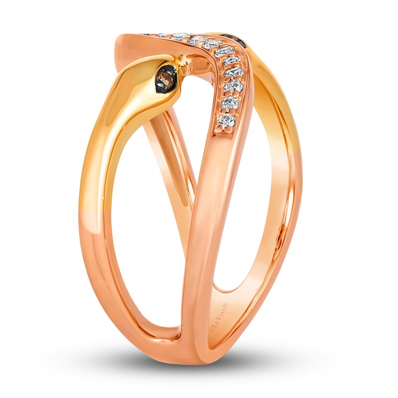 Main Image 4 of Le Vian Diamond Snake Ring 1/5 ct tw Round 14K Two-Tone Gold