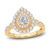 Thumbnail Image 1 of Diamond Double Halo Engagement Ring 1 ct tw Pear/Round 14K Yellow Gold