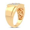 Men's Diamond Ring 1-1/2 ct tw Princess/Round 14K Yellow Gold