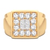 Thumbnail Image 2 of Men's Diamond Ring 1-1/2 ct tw Princess/Round 14K Yellow Gold