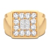 Thumbnail Image 3 of Men's Diamond Ring 1-1/2 ct tw Square-cut/Round 14K Yellow Gold