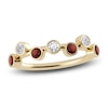 Thumbnail Image 1 of Juliette Maison Natural White Sapphire & Natural Garnet Ring 10K Yellow Gold