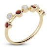 Thumbnail Image 1 of Juliette Maison Natural White Sapphire & Natural Garnet Ring 10K Yellow Gold