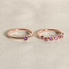 Thumbnail Image 4 of Juliette Maison Natural White Sapphire & Natural Garnet Ring 10K Yellow Gold