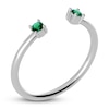 Thumbnail Image 2 of Juliette Maison Natural Emerald Cuff Ring 10K White Gold