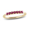 Thumbnail Image 1 of Juliette Maison Natural Rhodolite Garnet Half Eternity Ring 10K Yellow Gold