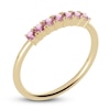 Thumbnail Image 2 of Juliette Maison Natural Pink Tourmaline Half Eternity Ring 10K Yellow Gold