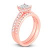 Thumbnail Image 2 of Diamond Bridal Set 1 ct tw Princess/Round 14K Rose Gold
