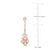 Thumbnail Image 2 of Natural Morganite & Natural White Topaz Drop Earrings 14K Rose Gold