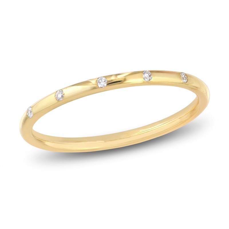 Stackable Diamond Ring Set Diamond Accents 14K Yellow Gold