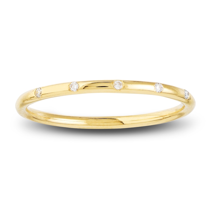 Main Image 10 of Stackable Diamond Ring Set Diamond Accents 14K Yellow Gold