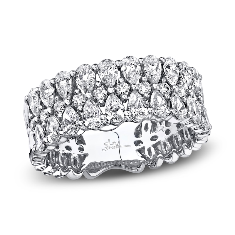 Main Image 1 of Shy Creation Diamond Ring 1-1/2 ct tw Round/Pear 14K White Gold SC55019349V2