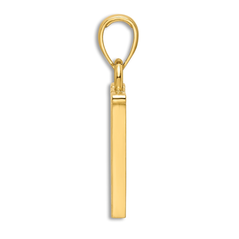 Main Image 2 of Initial W Necklace 14K Yellow Gold 18"