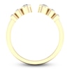 Thumbnail Image 4 of Diamond Bezel Open Cuff Wedding Band 1/5 ct tw Round 14K Yellow Gold