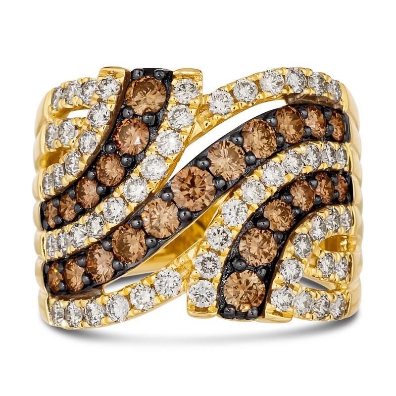Main Image 3 of Le Vian Diamond Ring 2-1/4 ct tw Round 14K Honey Gold