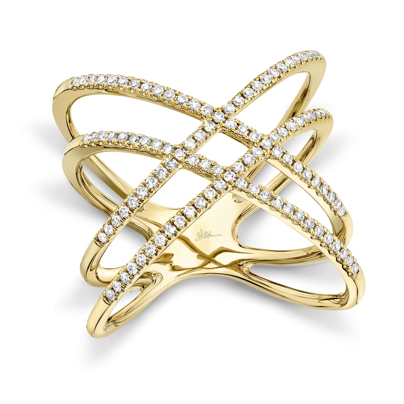 Main Image 1 of Shy Creation Diamond Ring 1/3 ct tw Round 14K Yellow Gold SC55002935