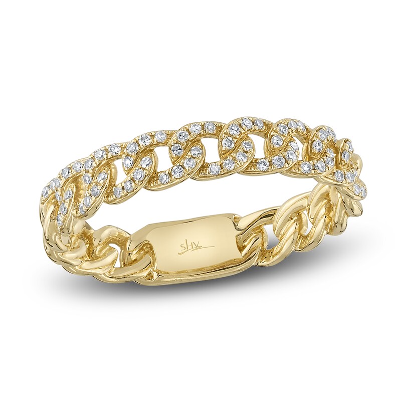 Main Image 1 of Shy Creation Diamond Ring 1/8 ct tw Round 14K Yellow Gold SC55022524