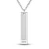 Thumbnail Image 1 of Men's Engravable Pendant Necklace Sterling Silver 22"