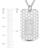 Thumbnail Image 2 of Men's Engravable Dog Tag Pendant Necklace Sterling Silver 22"