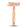 Thumbnail Image 4 of Le Vian Diamond Butterfly Ring 1/3 ct tw Round 14K Strawberry Gold