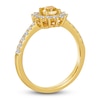 Thumbnail Image 2 of Le Vian Sunny Yellow Diamond Ring 1 ct tw Cushion/Round 14K Honey Gold