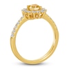 Thumbnail Image 1 of Le Vian Sunny Yellow Diamond Ring 1 ct tw Cushion/Round 14K Honey Gold