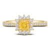 Thumbnail Image 2 of Le Vian Sunny Yellow Diamond Ring 1 ct tw Cushion/Round 14K Honey Gold