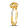 Thumbnail Image 3 of Le Vian Sunny Yellow Diamond Ring 1 ct tw Cushion/Round 14K Honey Gold