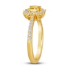 Thumbnail Image 4 of Le Vian Sunny Yellow Diamond Ring 1 ct tw Cushion/Round 14K Honey Gold