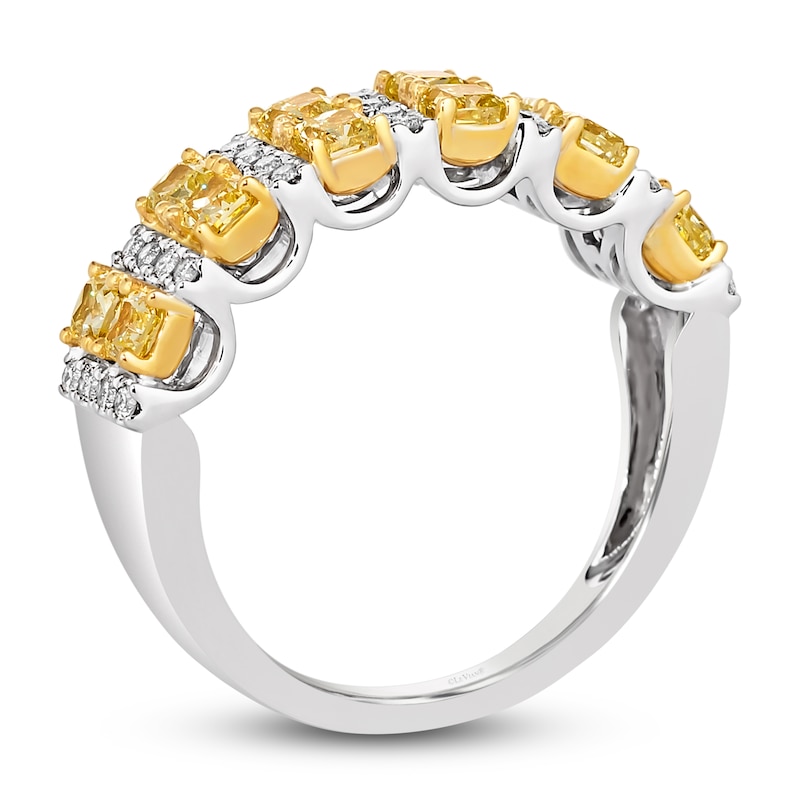 Main Image 2 of Le Vian Sunny Yellow Diamond Ring 1-3/8 ct tw Round 14K Vanilla Gold