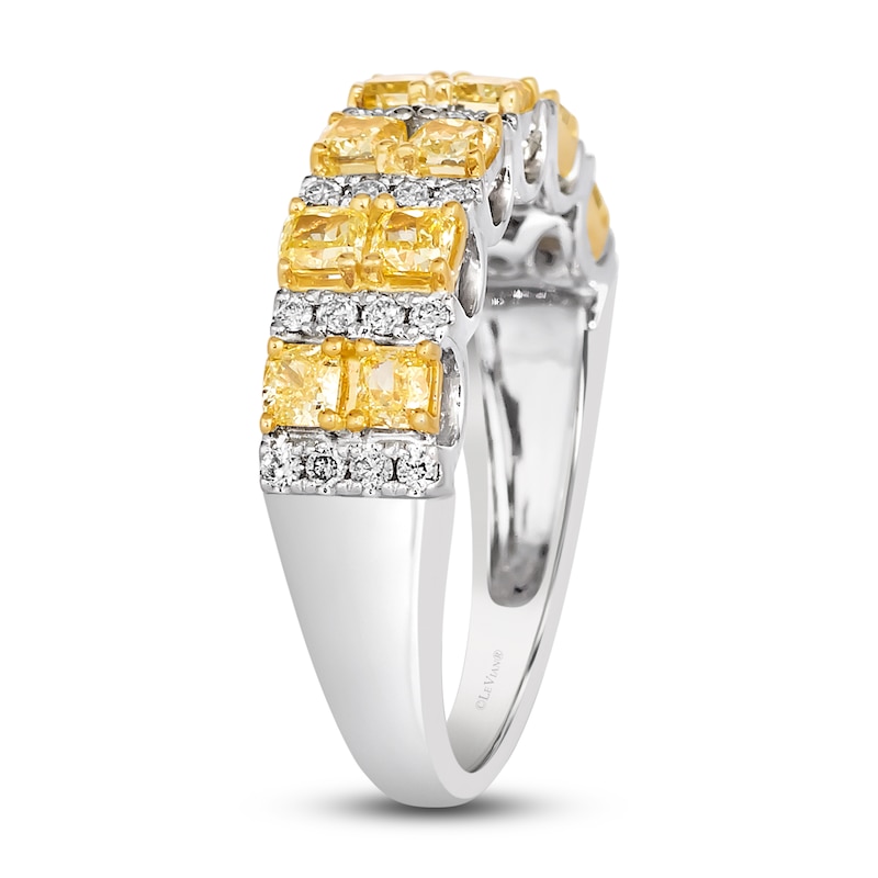 Le Vian Sunny Yellow Diamond Ring 1-3/8 ct tw Round 14K Vanilla Gold
