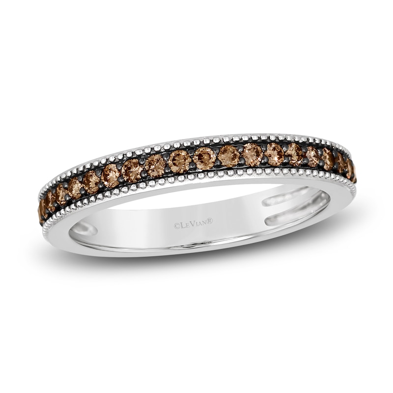 Main Image 1 of Le Vian Chocolate Diamond Ring 3/8 ct tw Round 14K Vanilla Gold